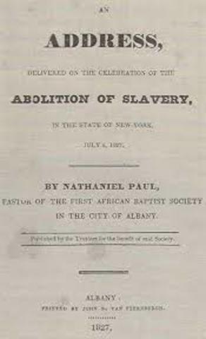 New York outlawed slavery