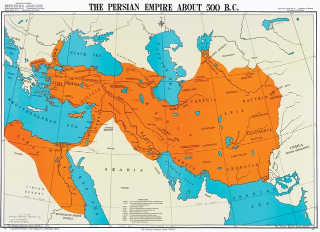 Persia conquers the Greek city-states in Asia Minor