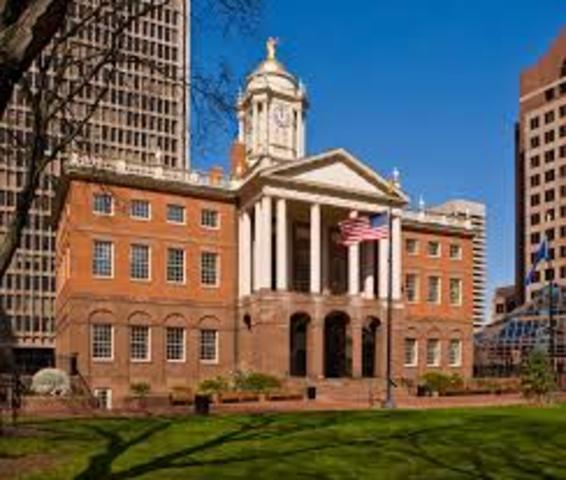 Connecticut's Old State house was completed.