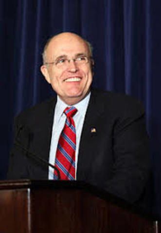 Rudolph Giuliani was sworn in as the 107th Mayor of New York City.