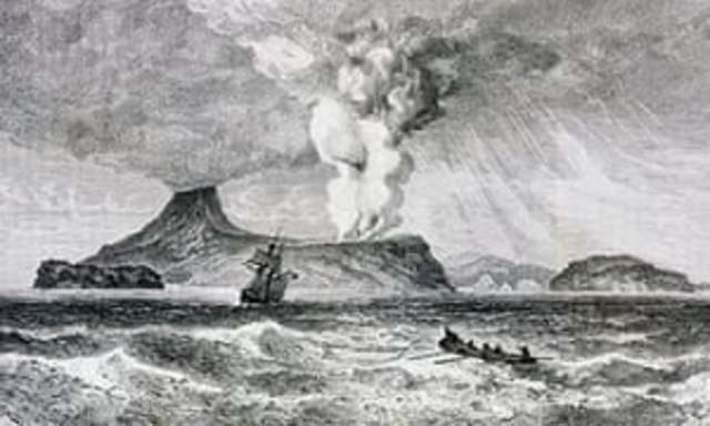 Krakatoa volcano collapse