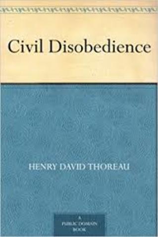 Henry David Thoreau Published Civil Disobedience