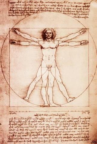 "Hombre de Vitruvio" de Leonardo Da Vinci