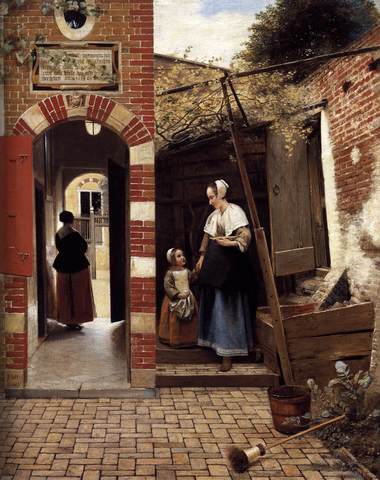 "Patio de una Casa en Delft" - Pieter de Hooch