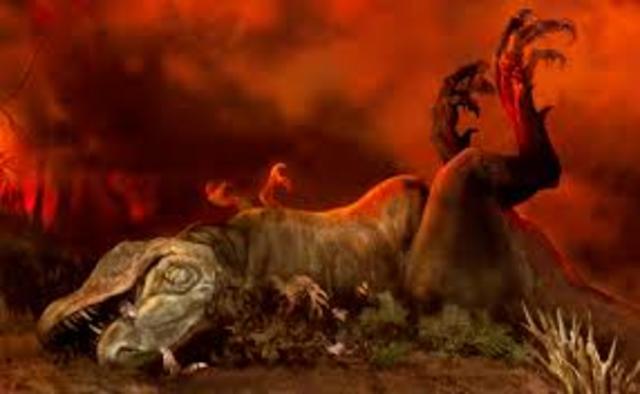 Los dinosaurios se extinguen