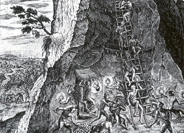 "El Trabajo en las Minas" - Teodoro de Bry