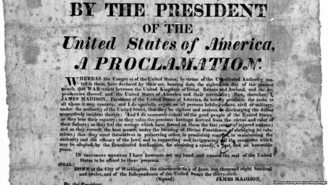 Declared War on Great Britain