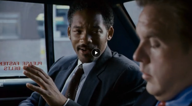 Chris Gardner talks to Jay Twistle and solves a rubriks cube in a Taxi