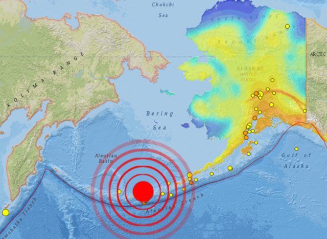 Magnitude 8.1 Earthquake in Aleutians, Alaska