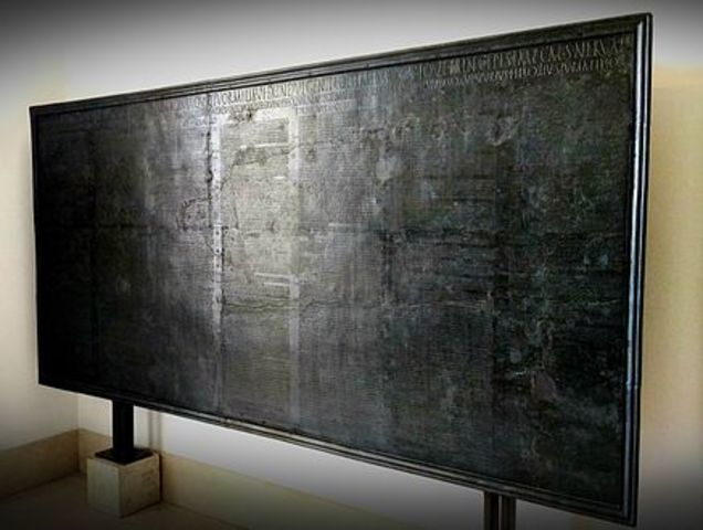 rotrovamento della Tabula Alimentaria Traianea