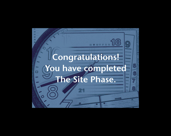 Completion of Site Phase