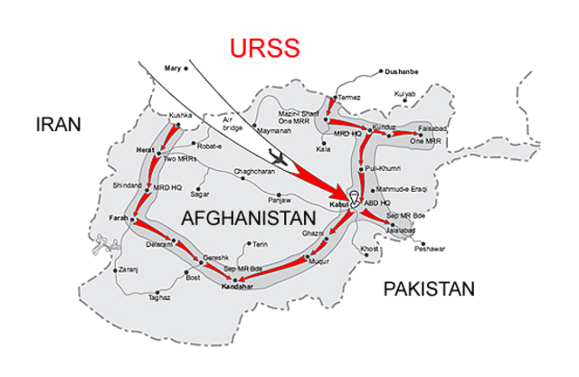 invasion Afghanistan + chute Chah d'Iran