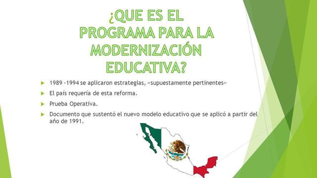 Programa para la Modernización de la Educación.