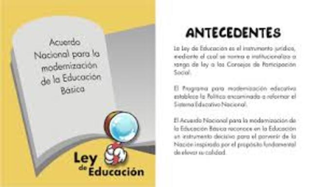 Firma del Acuerdo Nacional para la Modernización de la Educación