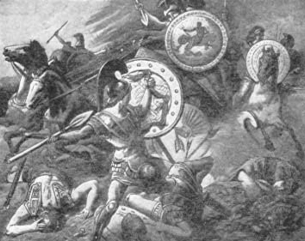 Esparta y Atenas vencen a Tebas en la Batalla de Mantilea