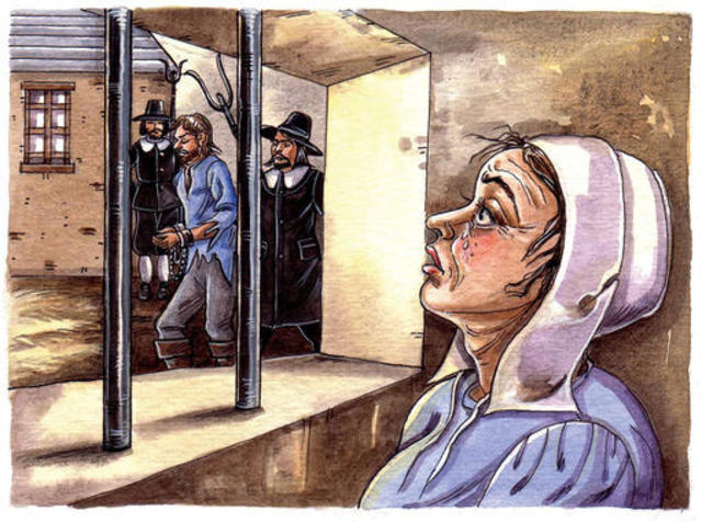 John Proctor and Giles Corey are arrested, and Hale quits the court.