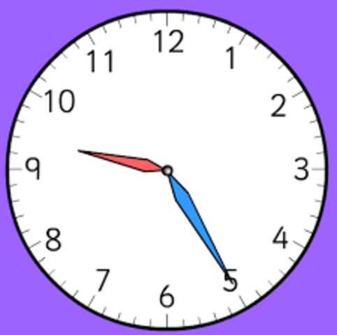 A clock with minute hands in invented