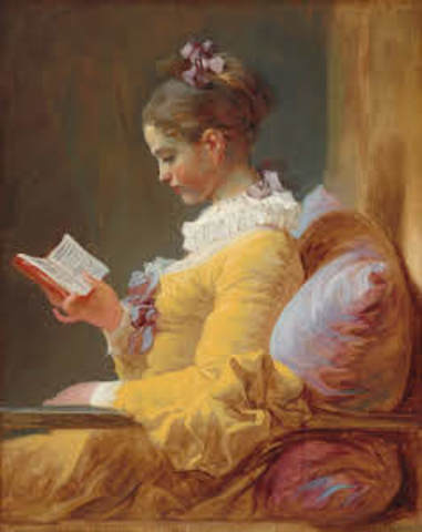 A young girl reading (Rococo)