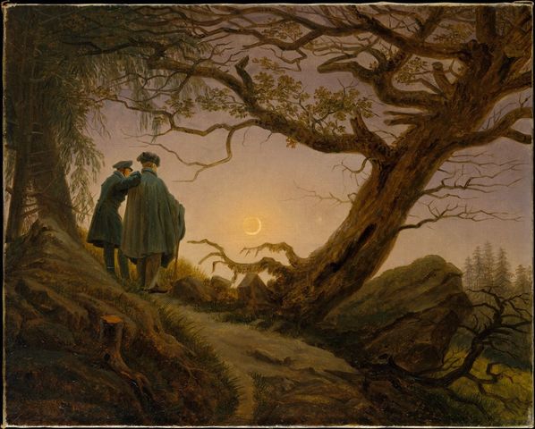 Two men Contemplating the Moon (Romanticism)
