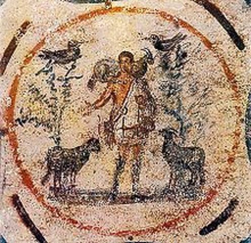 Good Shepherd from the Catacomb of Priscilla