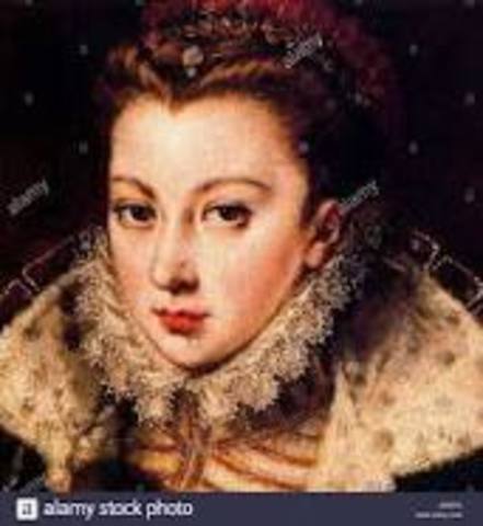 Philip II's third wife, Elisabeth of Valois, dies in childbirth