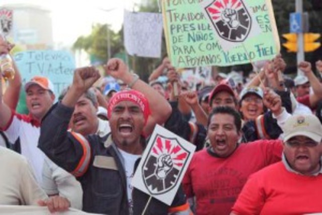 2008 y 2009 La resistencia al golpe al Sindicato Mexicano de Electricistas