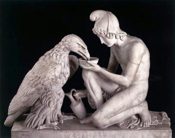 Thorvaldesen, Canimedes amb la aguila de Júpiter.