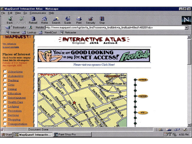 Aparición de mapas online