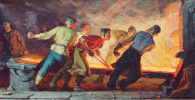 Young Steel Workers(Social Realism)