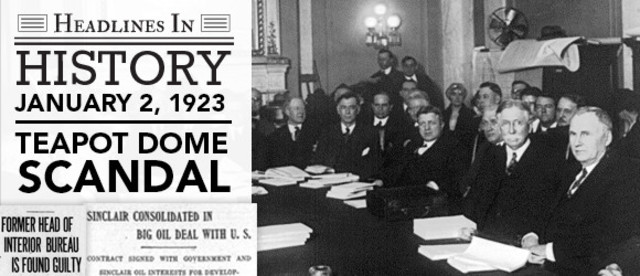 Teapot Dome Scandal Begins