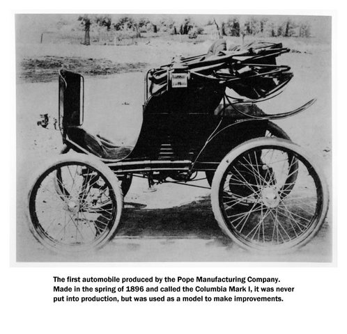 Manufacturing of automobiles began by Columbia Motor Carriage.