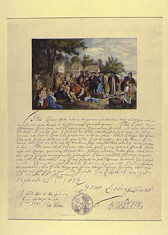 Penn signed the friendship treaty