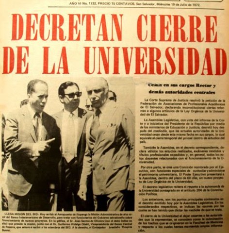 Cierra de la universidad