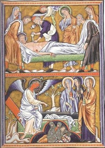 Embalsamiento de Cristo y las tres Marías