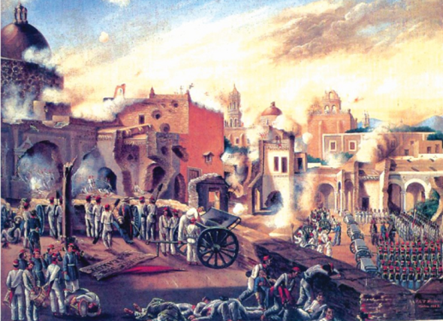 Liberales y conservadores en Guadalajara.