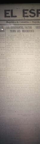 Los estudiantes como apoyo a la resistencia.