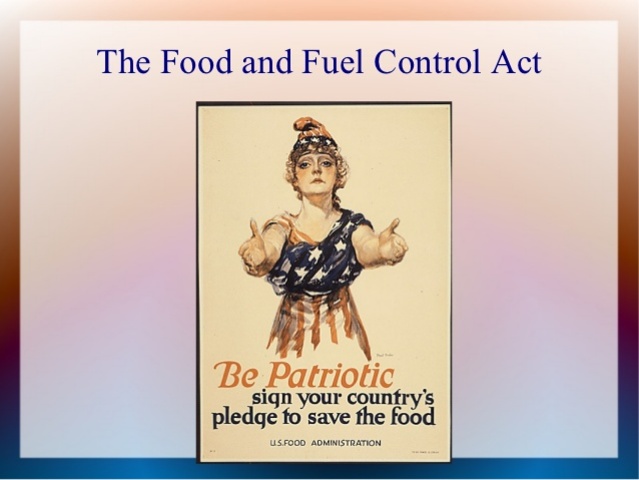 Lever Food and Fuel Control Act
