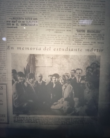 En memoria del mártir.