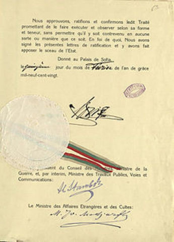 The Treaty of Neuilly-sur-Seine