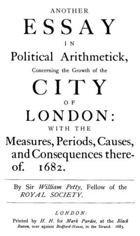 William Petty Pública The Growth Increase and Multiplication of Mankind,