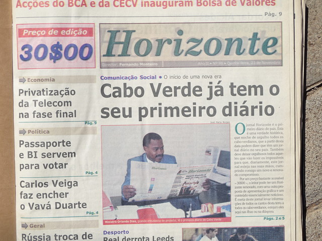 Período de funcionamento do jornal Horizonte