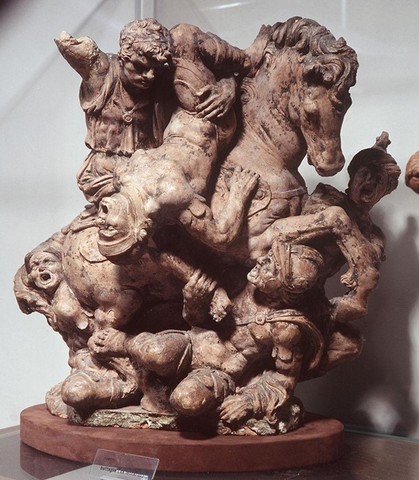 Giovan Francesco Rustici, Combattimento, terracotta; Bargello
