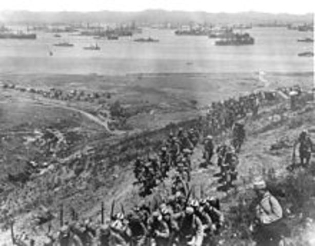 Beginning of the Battle of Gallipoli