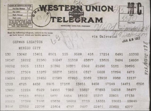 Interception of the Zimmermann telegram