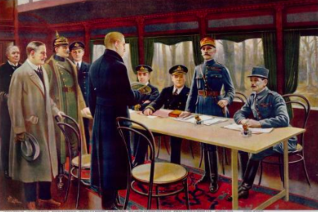 The signing of the Armistice