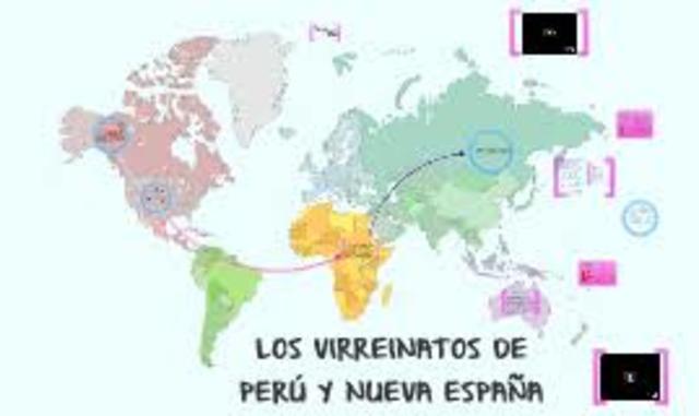 Los virreinatos de Nueva España y Perú