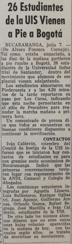 La travesía de 26 estudiantes.