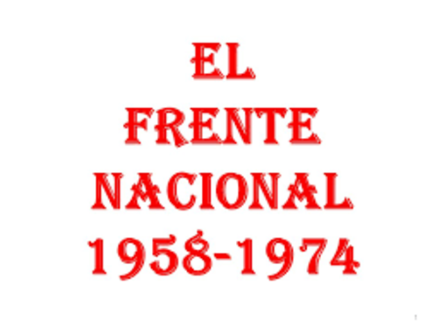 EL FRENTE NACIONAL