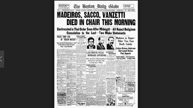 Sacco-Vanzetti Sentenced to Death