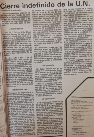 El cierre inminente de la UN.